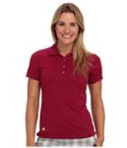 Adidas Golf Solid Jersey Polo '14 (tribe Berry) Women's Short Sleeve Knit
