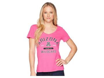 Champion College Arizona Wildcats University V-neck Tee (wow Pink) Girl's T Shirt