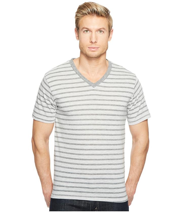 Alternative Boss V-neck (eco Grey Riviera Stripe) Men's Clothing