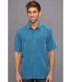 Royal Robbins Desert Pucker S/s Shirt (navajo Blue) Men's Short Sleeve Button Up