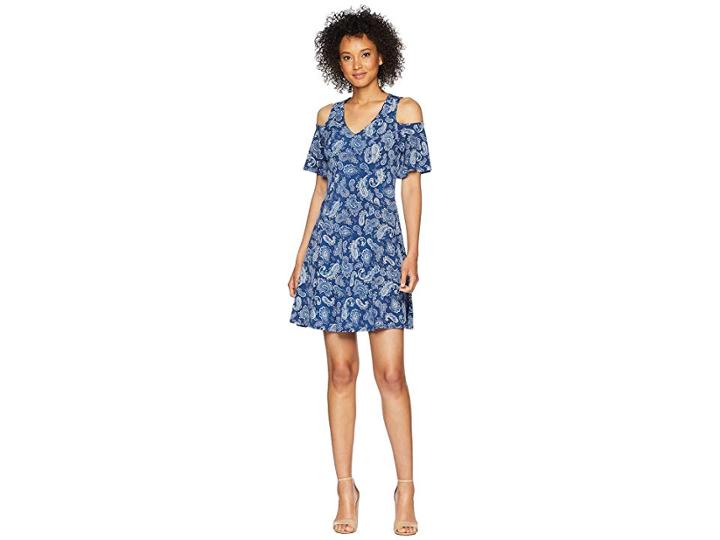 Karen Kane Cold Shoulder Dress (paisley) Women's Dress