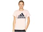 Adidas Badge Of Sport Tee (haze Coral) Women's T Shirt