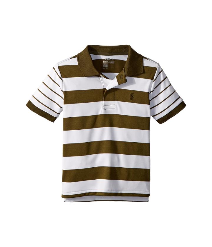 Polo Ralph Lauren Kids Moisture-wicking Polo Shirt (toddler) (company Olive) Boy's Clothing