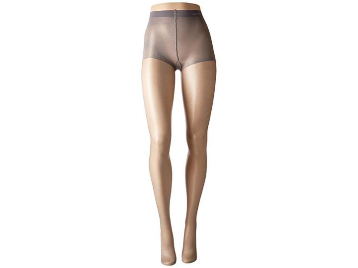 Calvin Klein Shimmer Sheer W/ Control Top (pearl Grey) Control Top Hose