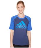 Adidas Badge Of Sport Baseball Tee (noble Indigo/hi-res Blue) Women's T Shirt
