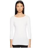 Vince 3/4 Sleeve Crew Top (optic White) Women's Long Sleeve Pullover