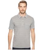 Lucky Brand James Stripe Polo Shirt (frost Grey) Men's Clothing