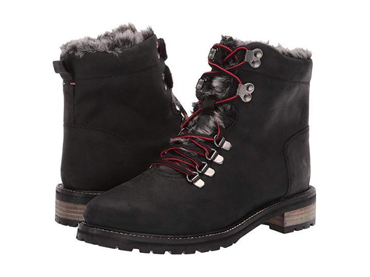Joules Leather Hiker Boot (black) Women's Boots
