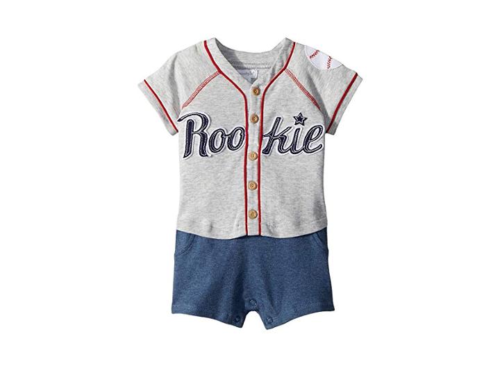 Mud Pie Baseball Raglan One-piece Crawler (infant) (brown) Boy's Jumpsuit & Rompers One Piece