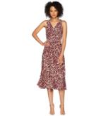Lauren Ralph Lauren Cara Sleeveless Day Dress (exotic Ruby/biscotti) Women's Dress