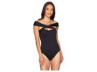 Becca By Rebecca Virtue Color Code Wrap One-piece (black) Women's Swimsuits One Piece