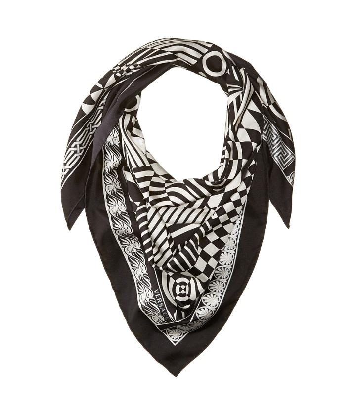Versace Graphic Print Scarf (black/white) Scarves