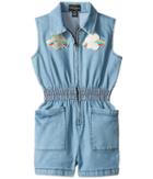 Rock Your Baby Rainbow Romper (toddler/little Kids/big Kids) (chambray) Girl's Jumpsuit & Rompers One Piece