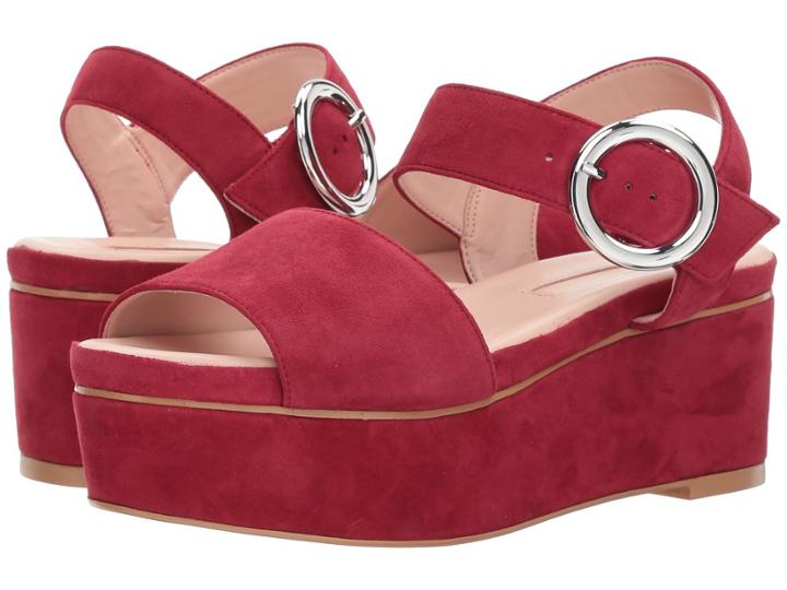 Avec Les Filles Audra (wine Kid Suede) Women's Dress Sandals