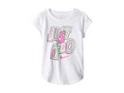 Nike Kids Jumble Just Do It Scoop Short Sleeve T-shirt (toddler) (white) Girl's Clothing