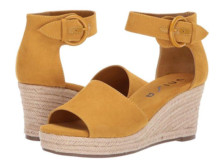 Unisa Hoovi (yellow) Women's Wedge Shoes