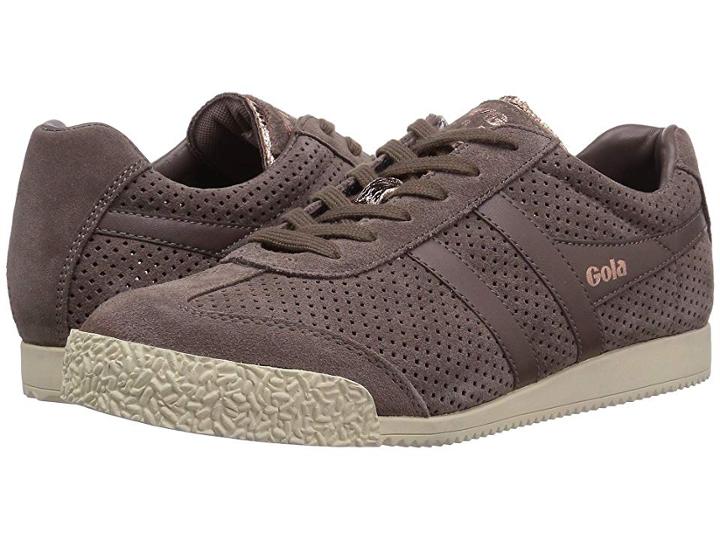 Gola Harrier Glimmer Suede (taupe/rose Gold/off-white) Women's Shoes