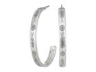 Lucky Brand Fish Etched Hoop Earrings (silver) Earring