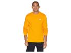 Nike Club Fleece Pullover Crew (orange Peel/white) Men's Fleece