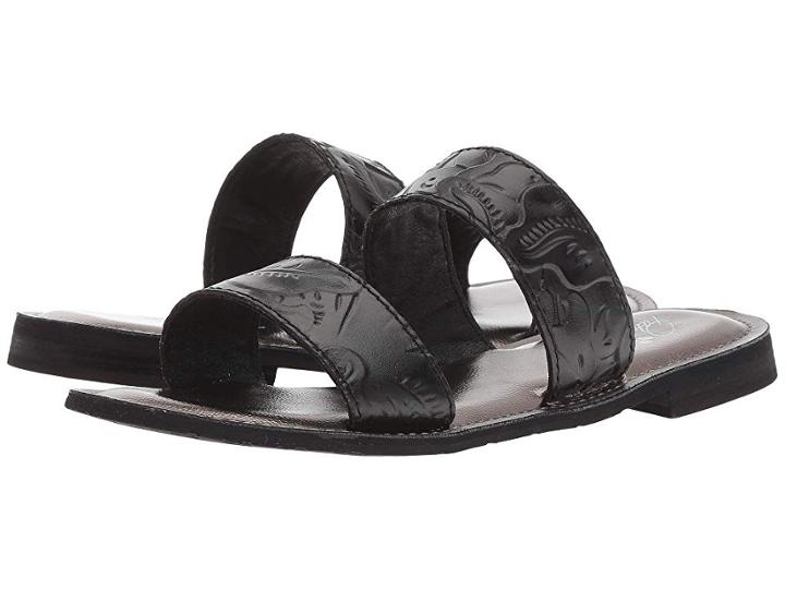 Patricia Nash Flair (black Tooled Leather) Women's Sandals