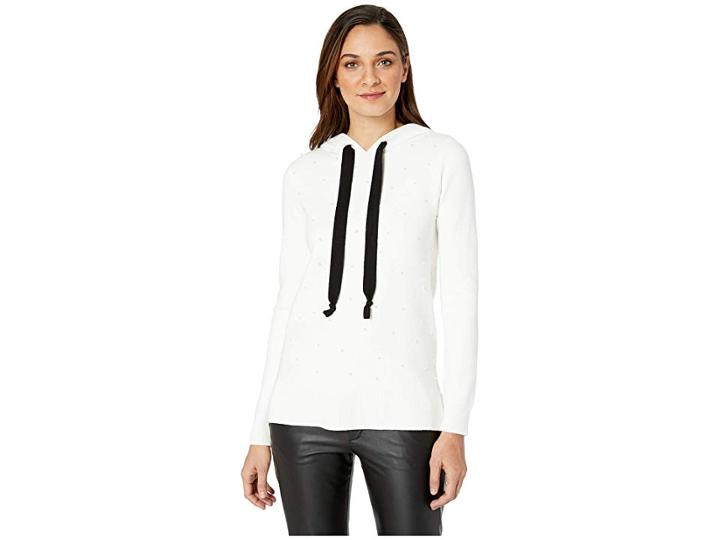 Kensie Comfy Viscose Blend Sweater Ks1k5916 (ivory Cloud) Women's Sweater
