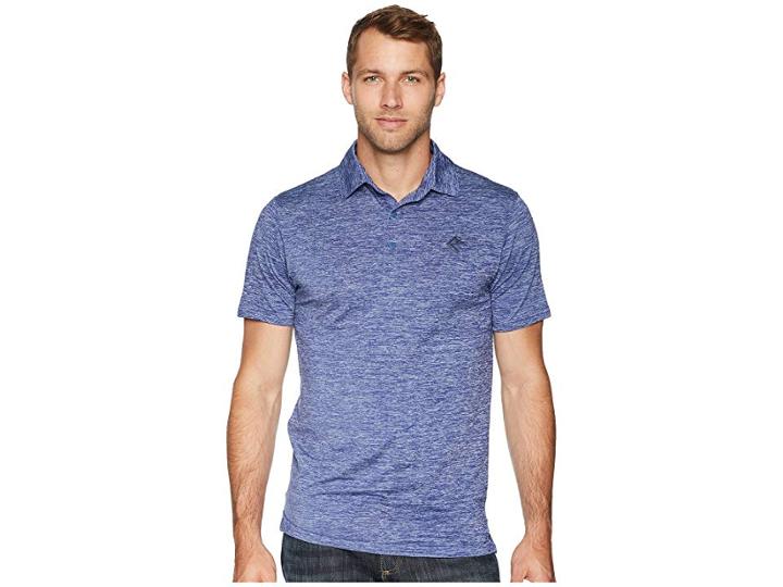Rock And Roll Cowboy Solid Short Sleeve Polo P9p5290 (blue) Men's Short Sleeve Pullover