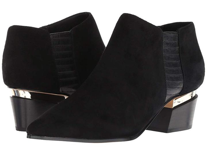 Donna Karan Blake (black Suede/semi Shine Snake) Women's Boots