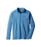 Columbia Kids Silver Ridge 1/4 Zip (little Kids/big Kids) (super Blue Heather) Boy's Long Sleeve Pullover