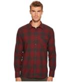 Billy Reid Walland Shirt (charcoal/burgundy) Men's Sweater