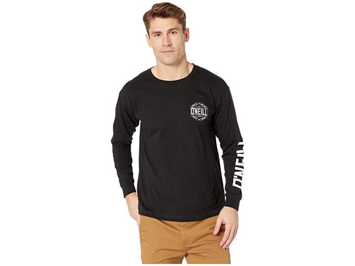 O'neill Sideshot Long Sleeve Screen Tee (black) Men's T Shirt