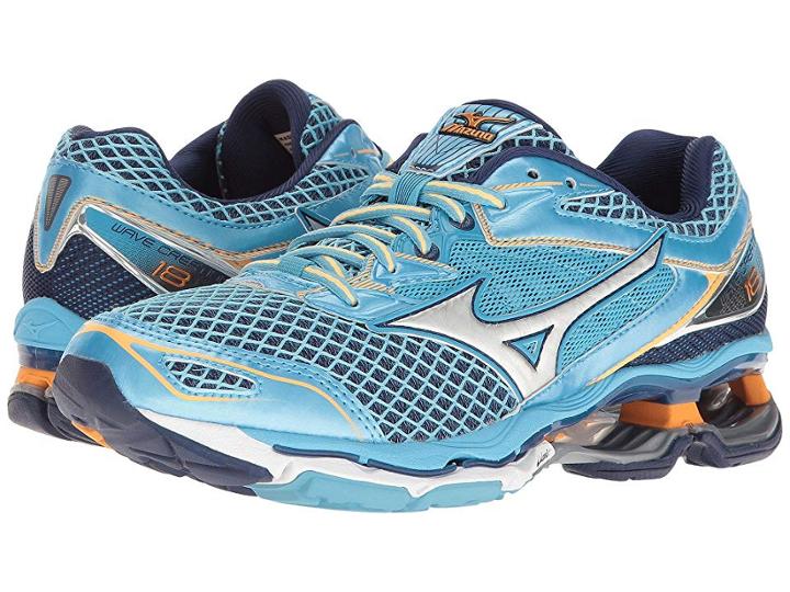 Mizuno Wave Creation 18 (norse Blue/silver/orange Pop) Girls Shoes