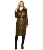 Marc New York By Andrew Marc Liz 42 Lacquer Puffer Maxi Coat (olive) Women's Coat