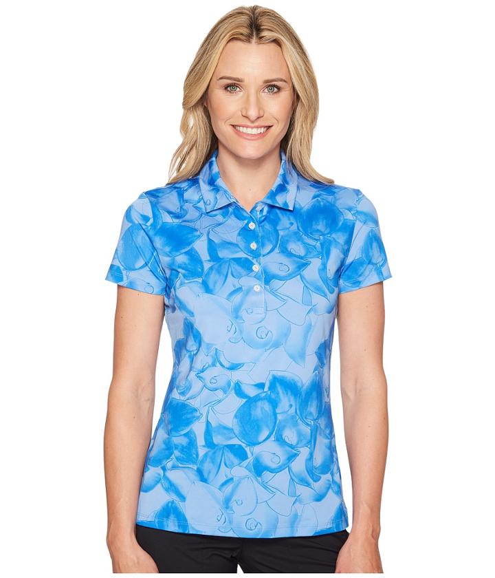 Puma Golf Bloom Polo (nebulas Blue) Women's Short Sleeve Pullover