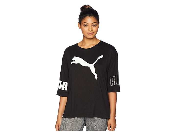 Puma Modern Sport Logo Tee (cotton Black) Women's T Shirt