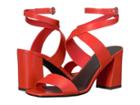 Via Spiga Evelia Heeled Sandal (poppy Red Leather) Women's Shoes