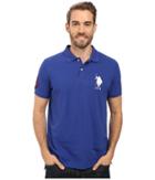 U.s. Polo Assn. Solid Pique Polo (barcelona Blue) Men's Short Sleeve Pullover