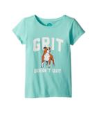 Life Is Good Kids Grit Doesn't Quit Crusher Tee (little Kids/big Kids) (cool Aqua) Girl's T Shirt