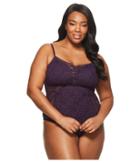 Becca By Rebecca Virtue Plus Size Captured One-piece (plum) Women's Swimsuits One Piece