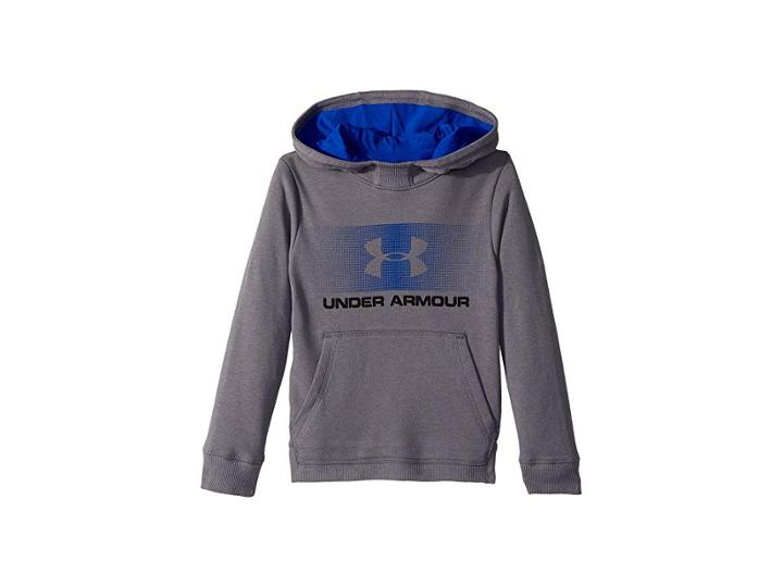 Under Armour Kids Cotton French Terry Hoodie (big Kids) (graphite/royal/black) Boy's Sweatshirt