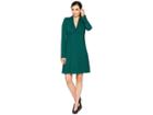 Karen Kane Mock Neck Taylor Dress (emerald) Women's Dress