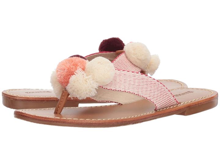 Soludos Capri Pom Pom Sandal (red/natural) Women's Sandals