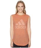 Adidas Winner Muscle Tank Top (chalk Coral) Women's Sleeveless