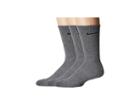 Nike 3 Pair Pack Dri-fit Cushion Crew (carbon Heather/black) Crew Cut Socks Shoes
