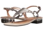 Tahari Lacie (silver/stone Metal Python Print/suede) Women's Sandals