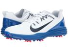 Nike Golf Lunar Command 2 (white/armory Navy/blue Jay/solar Red) Men's Golf Shoes