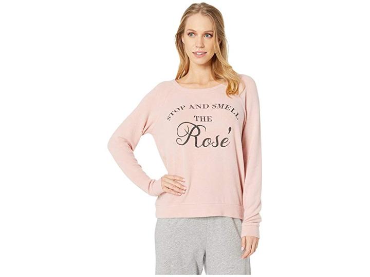 P.j. Salvage Smell The Rose Sweater (blush) Women's Sweater
