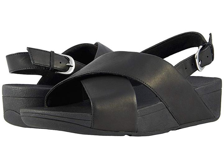 Fitflop Lulu Cross-back Strap Sandal (black) Women's Sandals