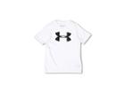 Under Armour Kids Big Logo S/s Tee (little Kids/big Kids) (white/black) Boy's T Shirt