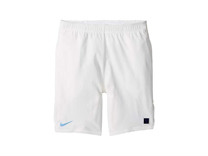 Nike Kids Roger Federer Ace 6 Tennis Shorts (big Kids) (white/white/university Blue) Boy's Shorts