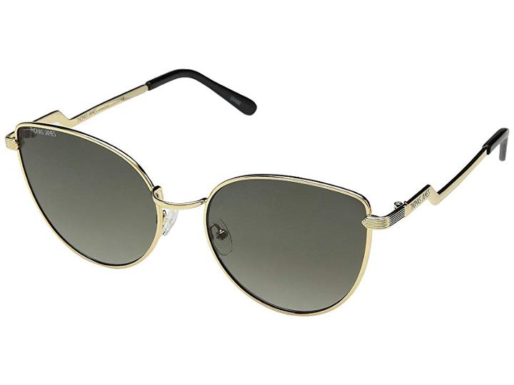 Thomas James La By Perverse Sunglasses Babygirl (gold/green Smoke Lens) Fashion Sunglasses